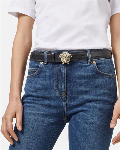 versace belt vintage|Versace la medusa leather belt.